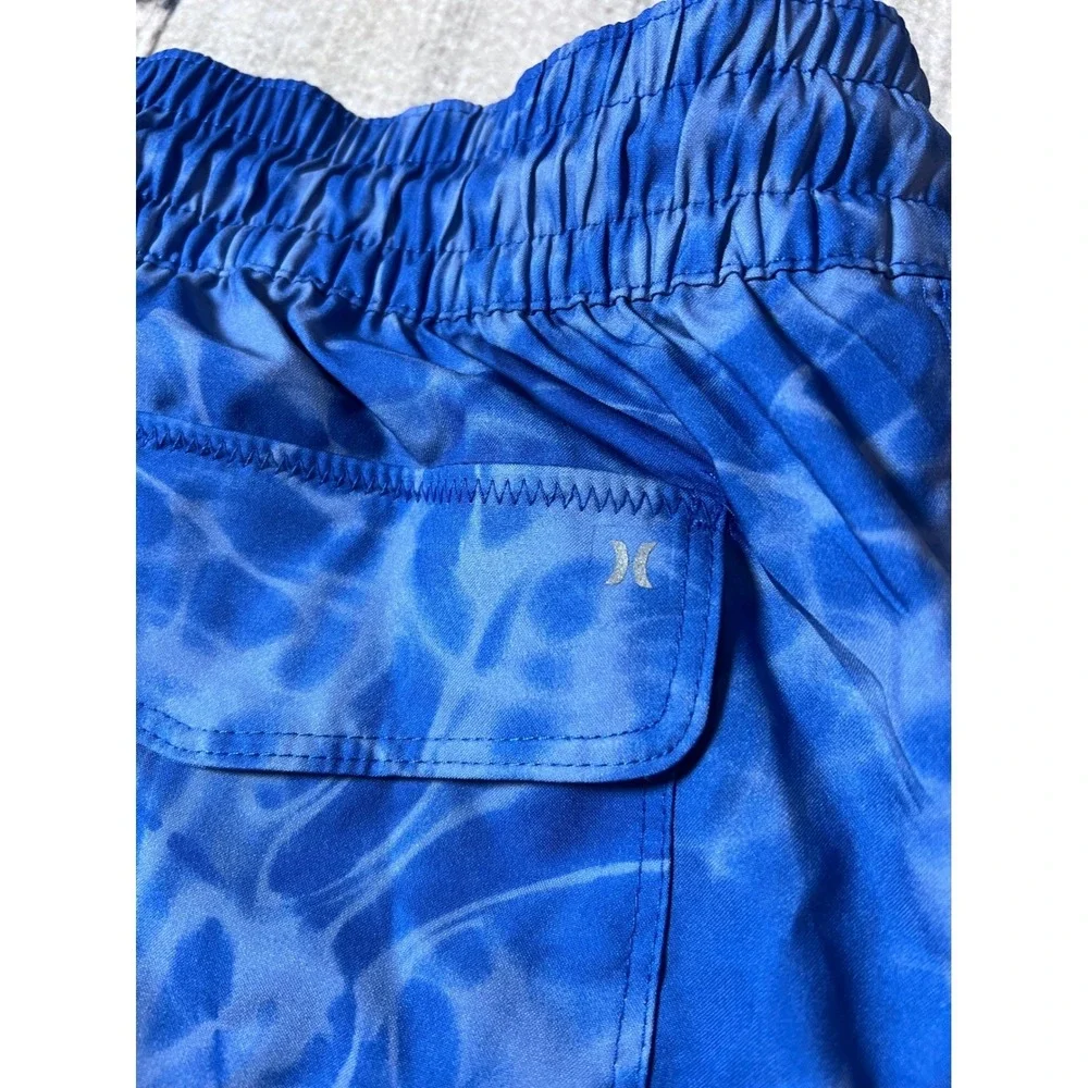 Hurley Tie Dye Swim Trunks Shorts Blue‎ Mens Large